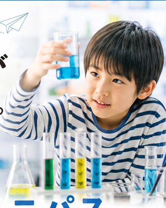 科学探究コースで実験する子ども